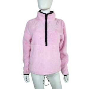 No Boundaries Baby Pink Plush Fuzzy Juniors Pull Over